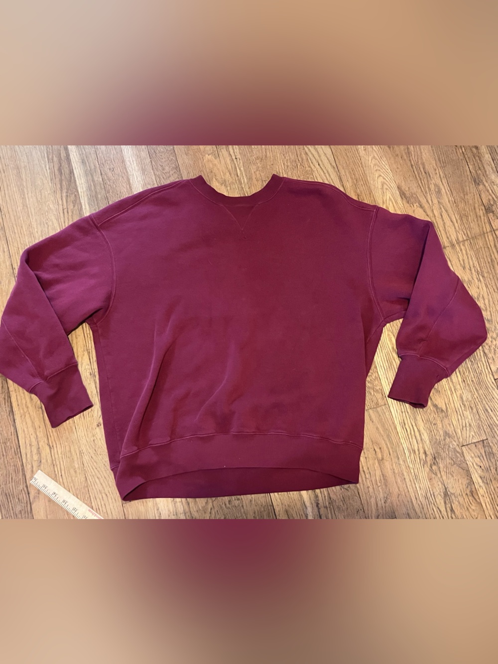 Aerie Offline Cloud Fleece Oversized Crewneck Sweatshirt Deep Reed Medium